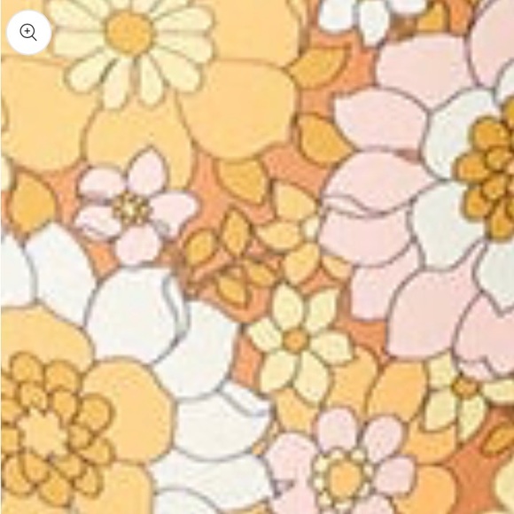 Unique Vintage NWT Magnolia Place Mustard Floral Print Two Piece Swimsuit SET - Picture 6 of 6